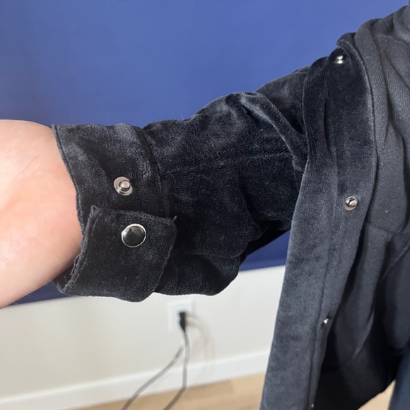 Velour button up - Picture 2 of 4
